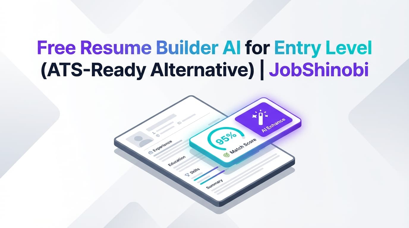 Free Resume Builder AI for Entry Level (ATS-Ready Alternative) | JobShinobi