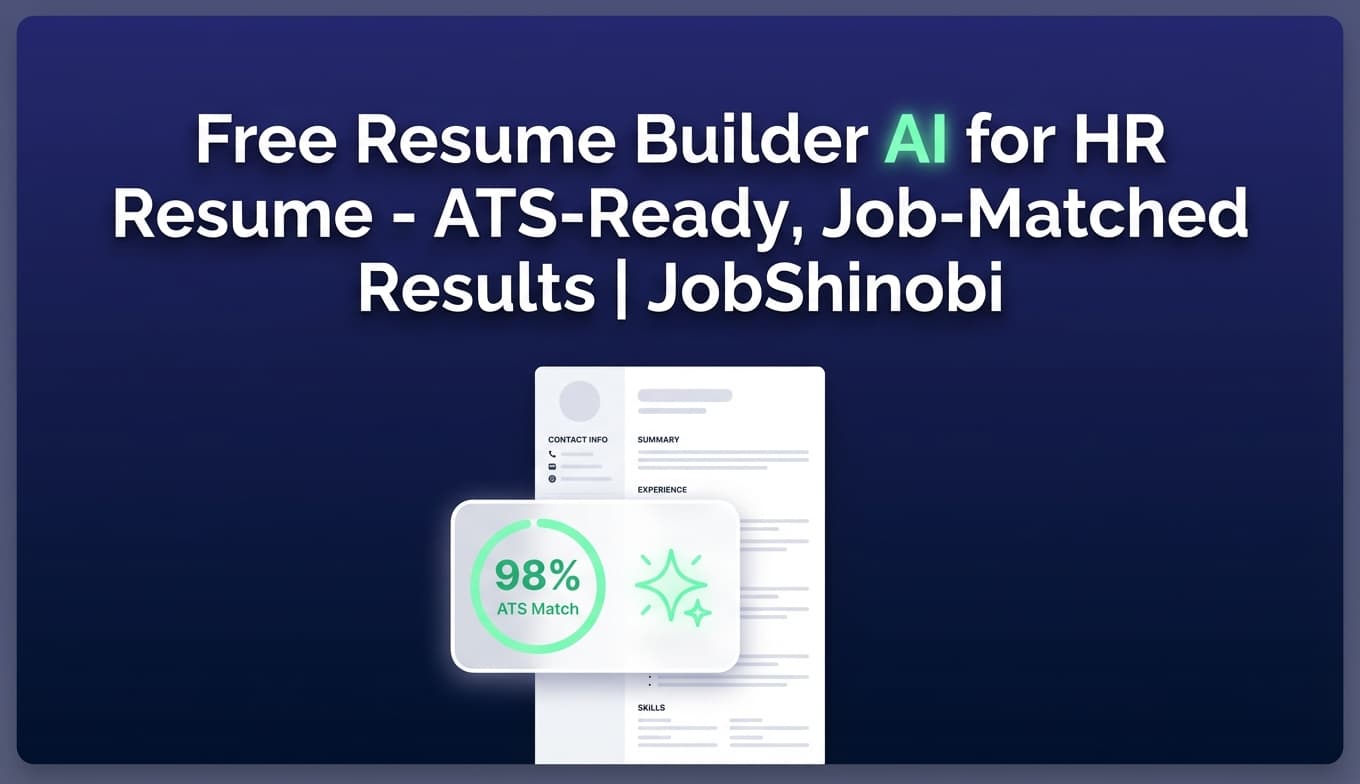 Free Resume Builder AI for HR Resume - ATS-Ready, Job-Matched Results | JobShinobi