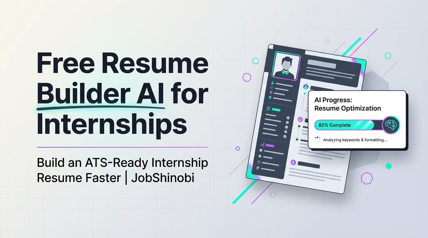 Free Resume Builder AI for Internships - Build an ATS-Ready Internship Resume Faster | JobShinobi