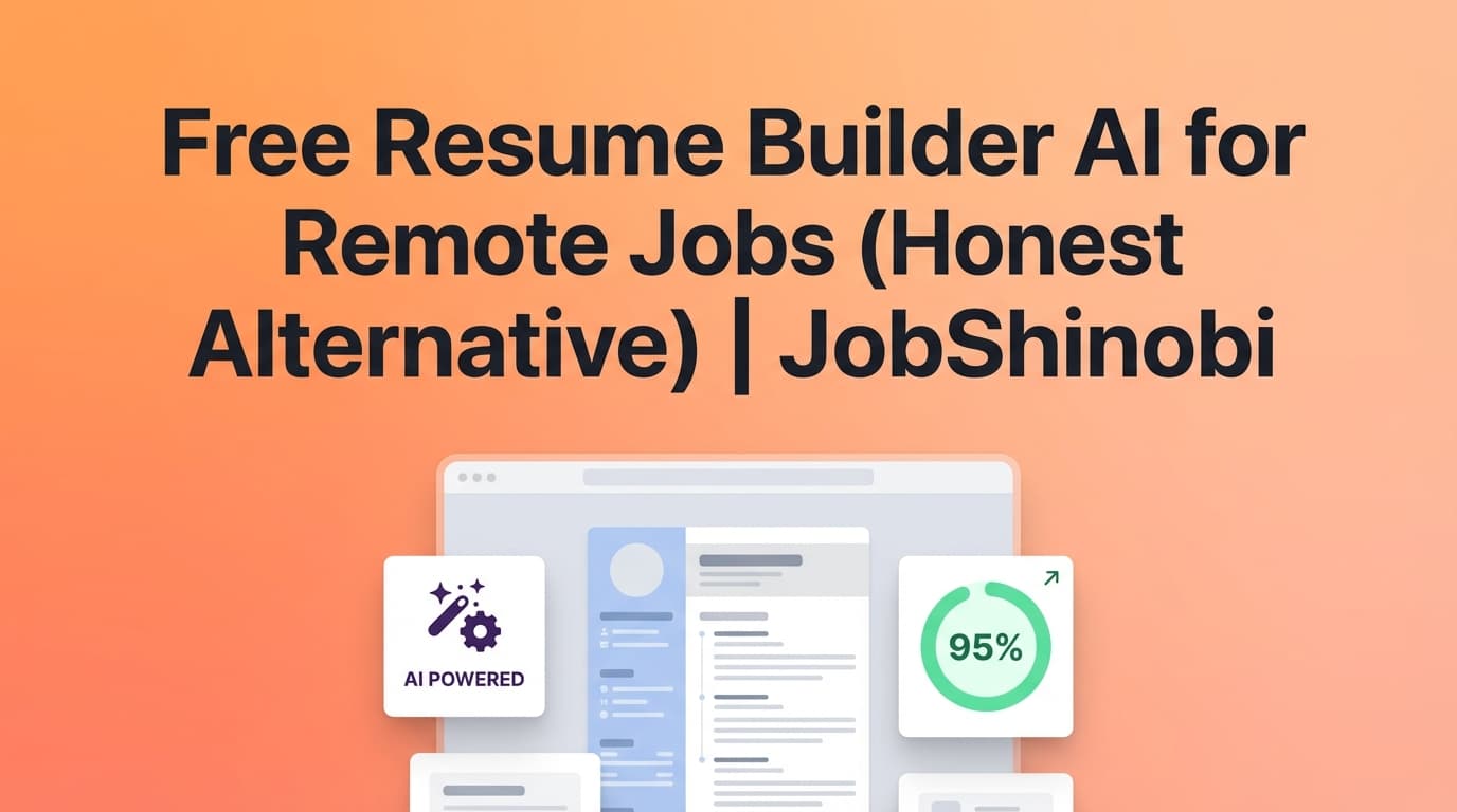 Free Resume Builder AI for Remote Jobs (Honest Alternative) | JobShinobi
