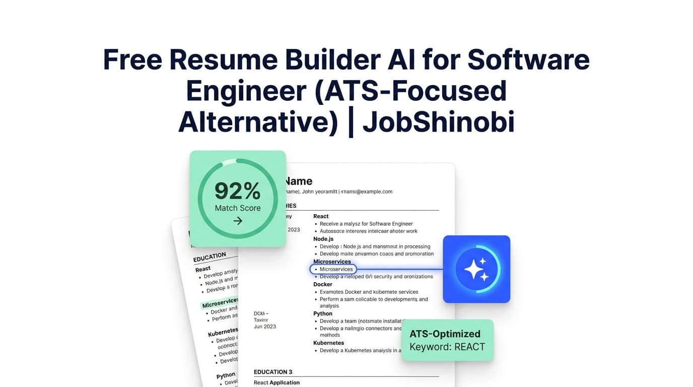 Free Resume Builder AI for Software Engineer (ATS-Focused Alternative) | JobShinobi
