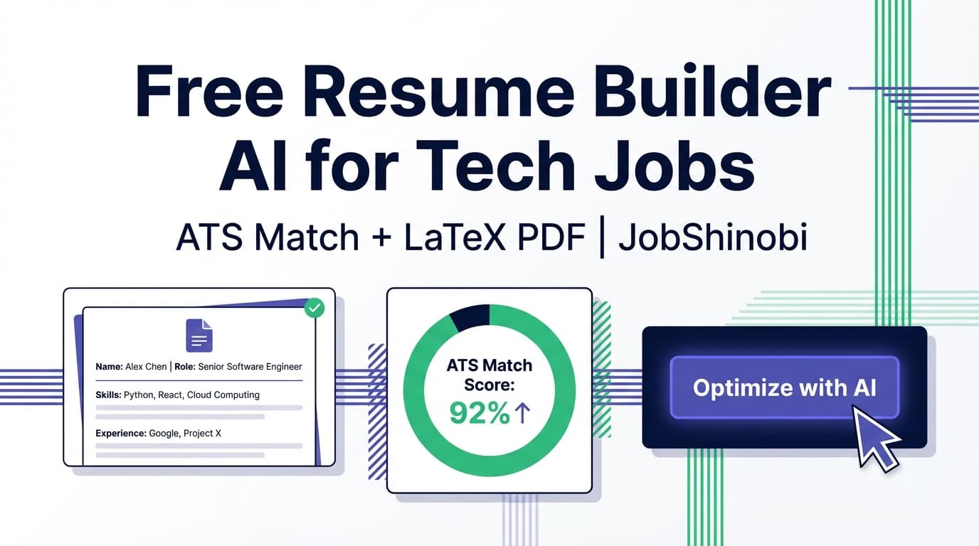 Free Resume Builder AI for Tech Jobs - ATS Match + LaTeX PDF | JobShinobi