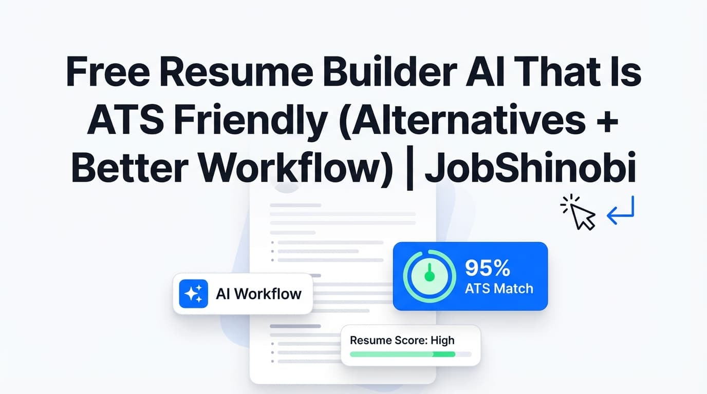 Free Resume Builder AI That Is ATS Friendly (Alternatives + Better Workflow) | JobShinobi