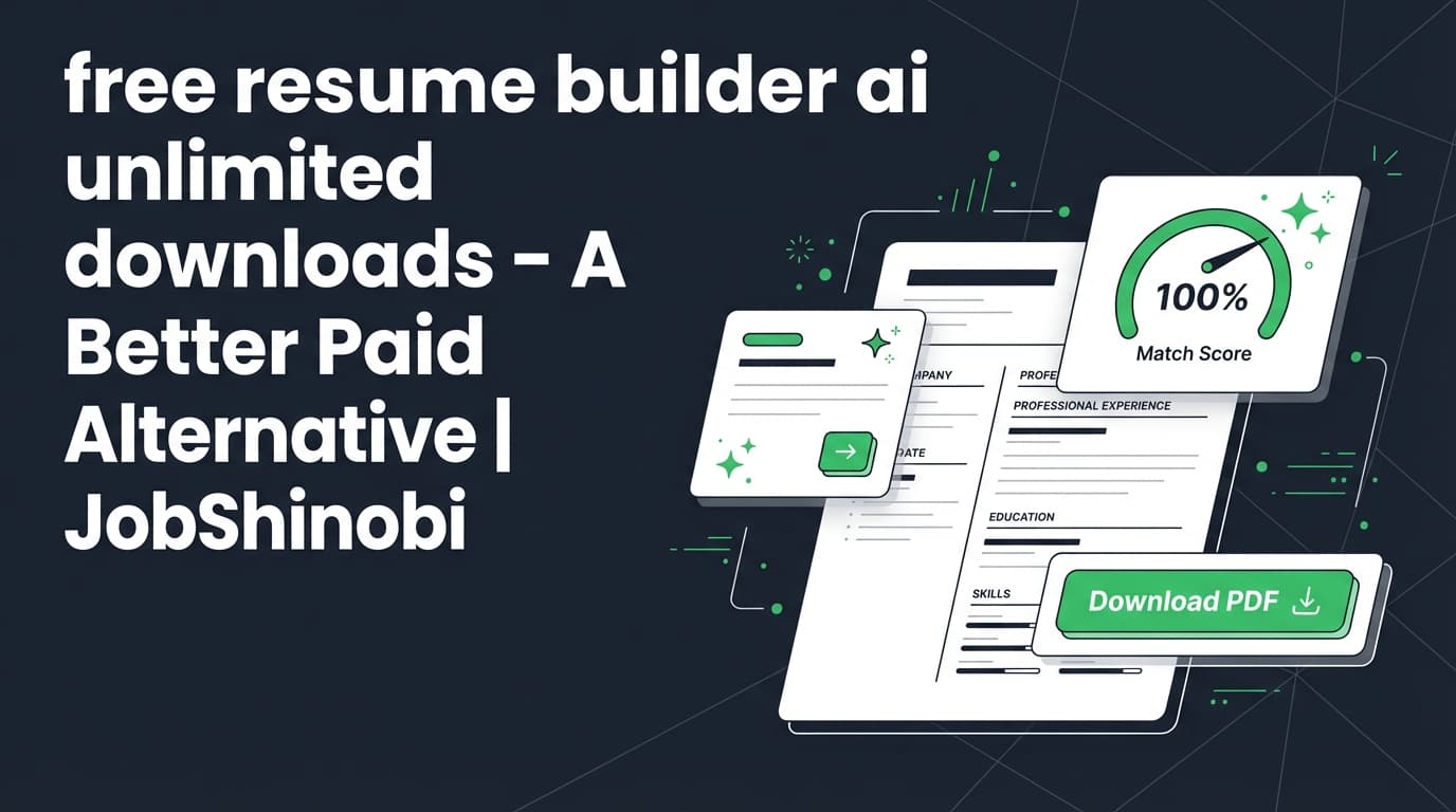 free resume builder ai unlimited downloads - A Better Paid Alternative | JobShinobi