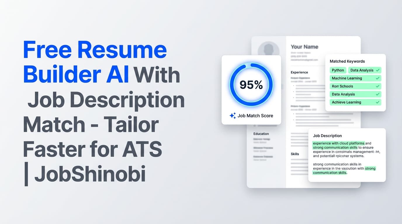 Free Resume Builder AI With Job Description Match - Tailor Faster for ATS | JobShinobi