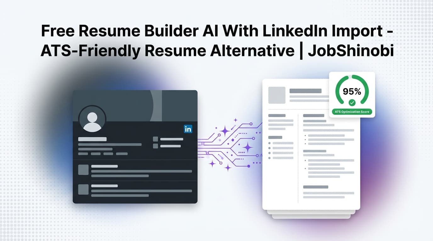 Free Resume Builder AI With LinkedIn Import - ATS-Friendly Resume Alternative | JobShinobi