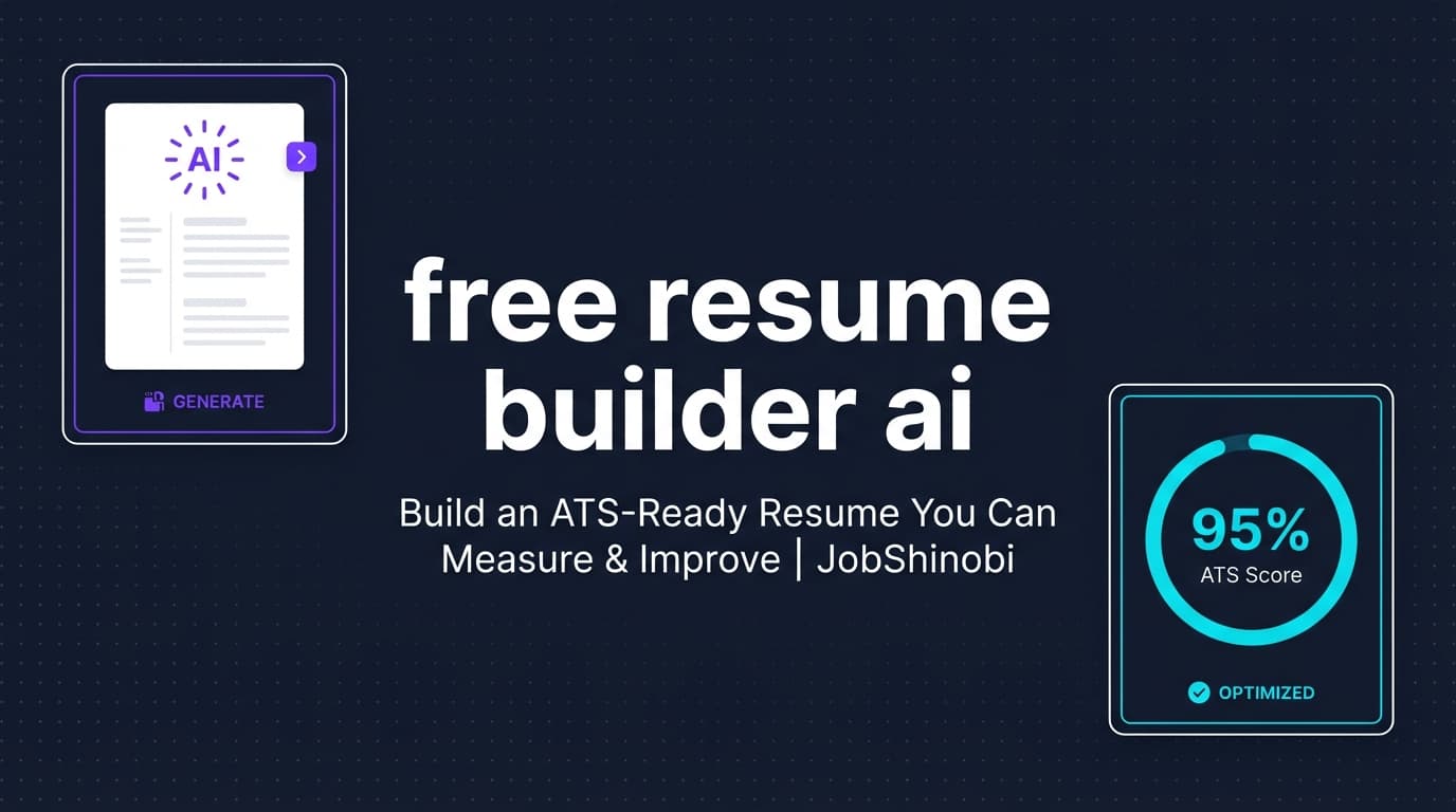 free resume builder ai - Build an ATS-Ready Resume You Can Measure & Improve | JobShinobi