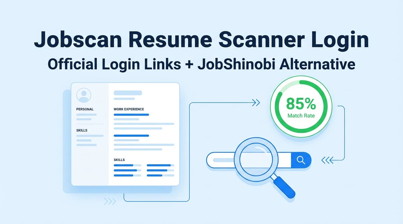 jobscan resume scanner login - Official Login Links + JobShinobi Alternative