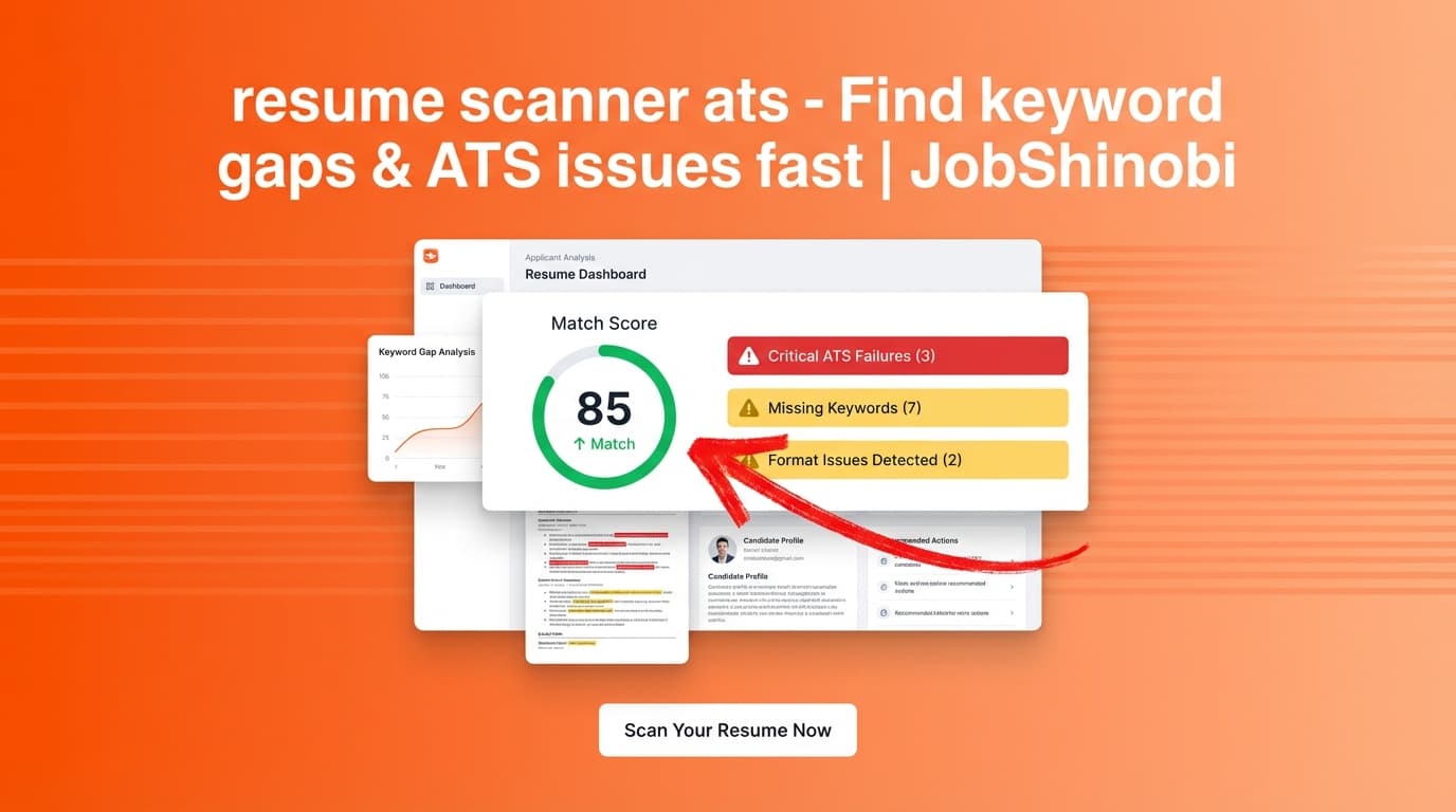resume scanner ats - Find keyword gaps & ATS issues fast | JobShinobi