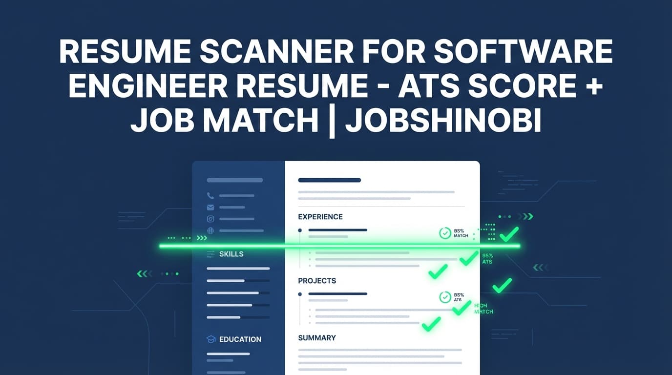 Resume Scanner for Software Engineer Resume - ATS Score + Job Match | JobShinobi