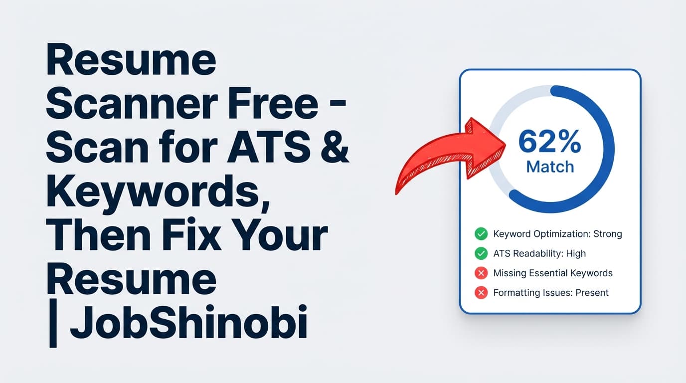 Resume Scanner Free - Scan for ATS & Keywords, Then Fix Your Resume | JobShinobi