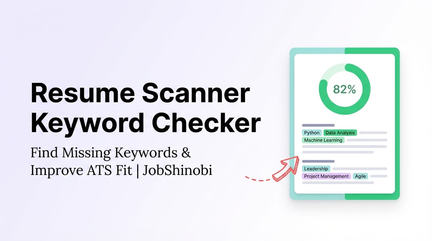 Resume Scanner Keyword Checker - Find Missing Keywords & Improve ATS Fit | JobShinobi