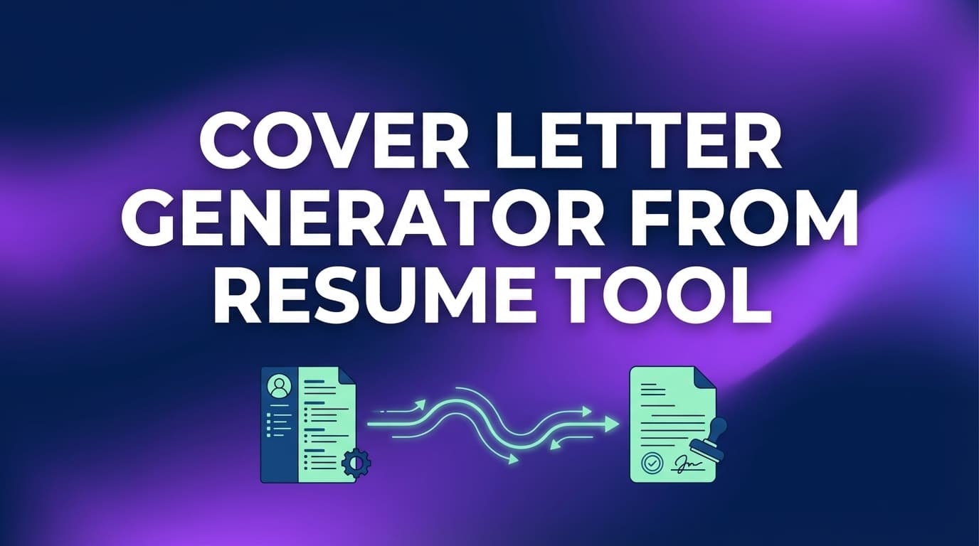 Cover Letter From Resume - Turn Your Resume Into a Tailored Cover Letter Draft | Try Free