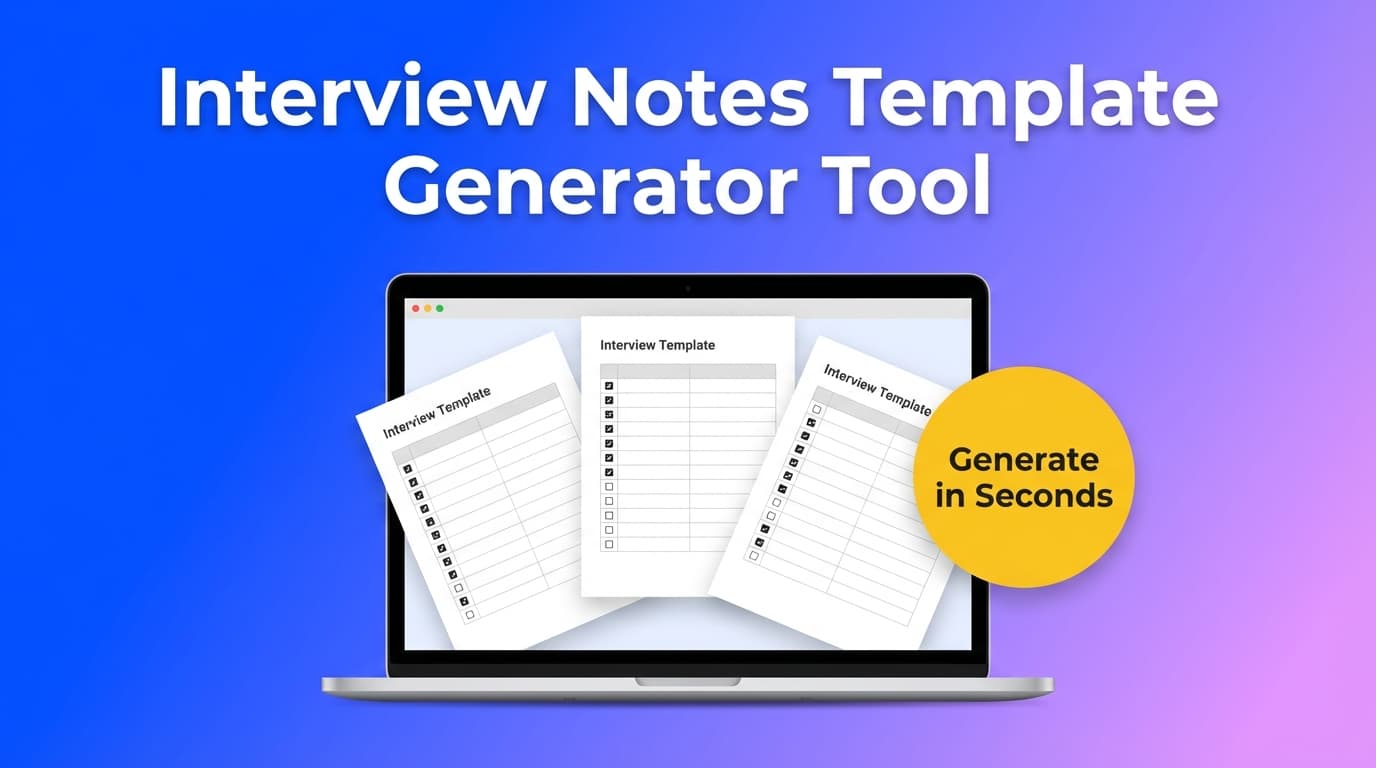 interview notes template generator tool
