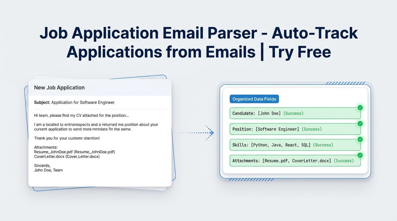 Job Application Email Parser - Auto-Track Applications from Emails | Try Free