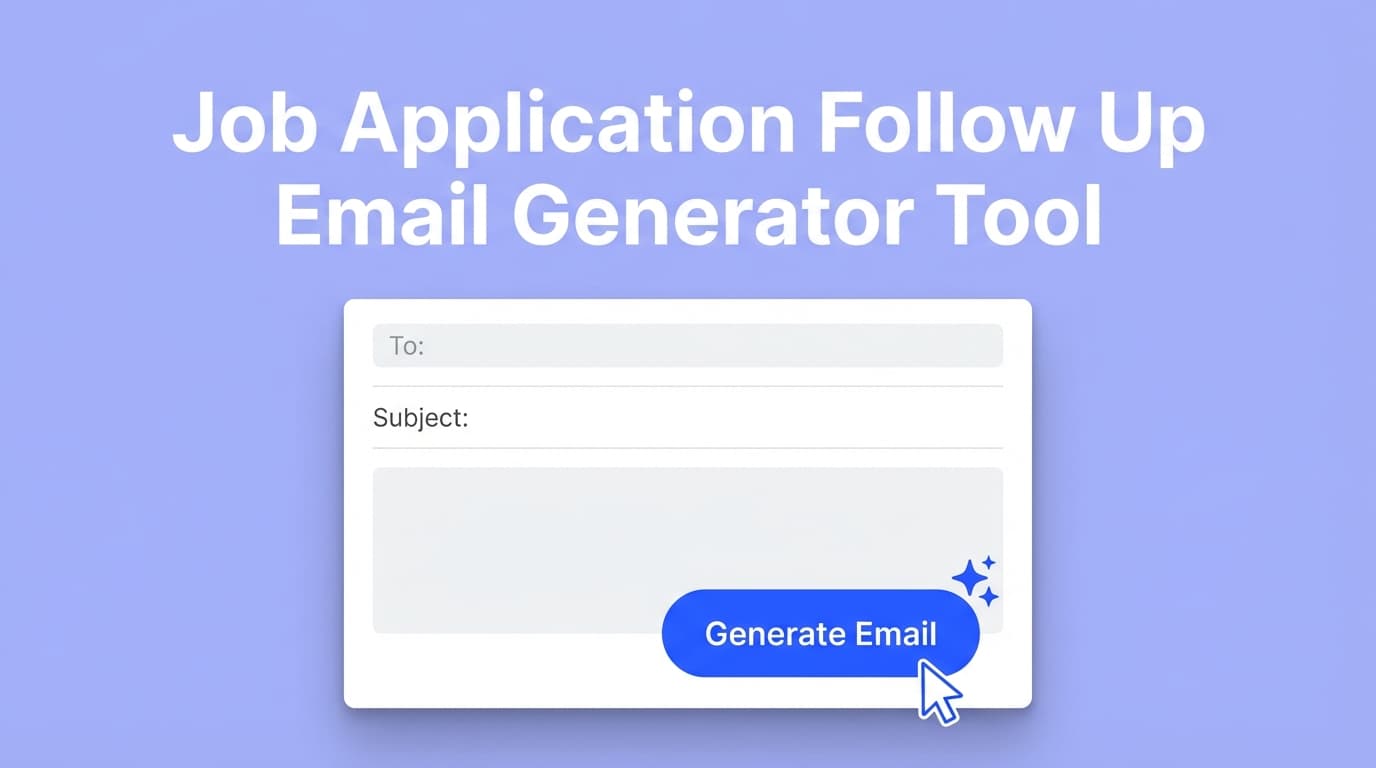job application follow up email generator tool
