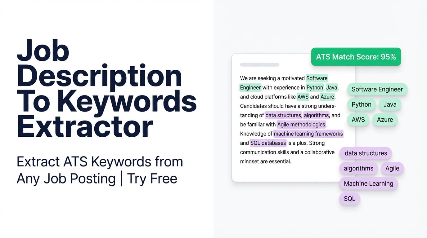 Job Description To Keywords Extractor - Extract ATS Keywords from Any Job Posting | Try Free