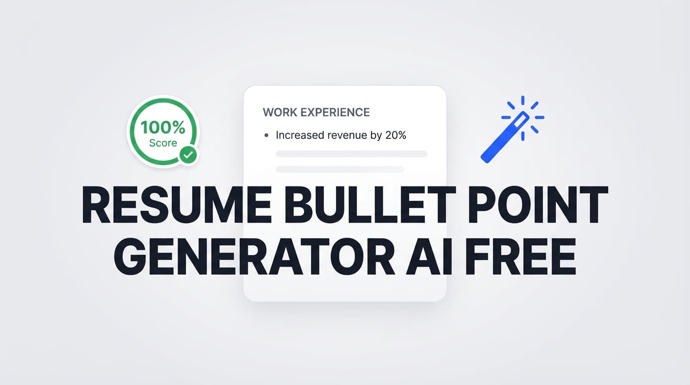 Resume Bullet Point Generator (AI) – Stronger Bullets in Your Resume | Try Free