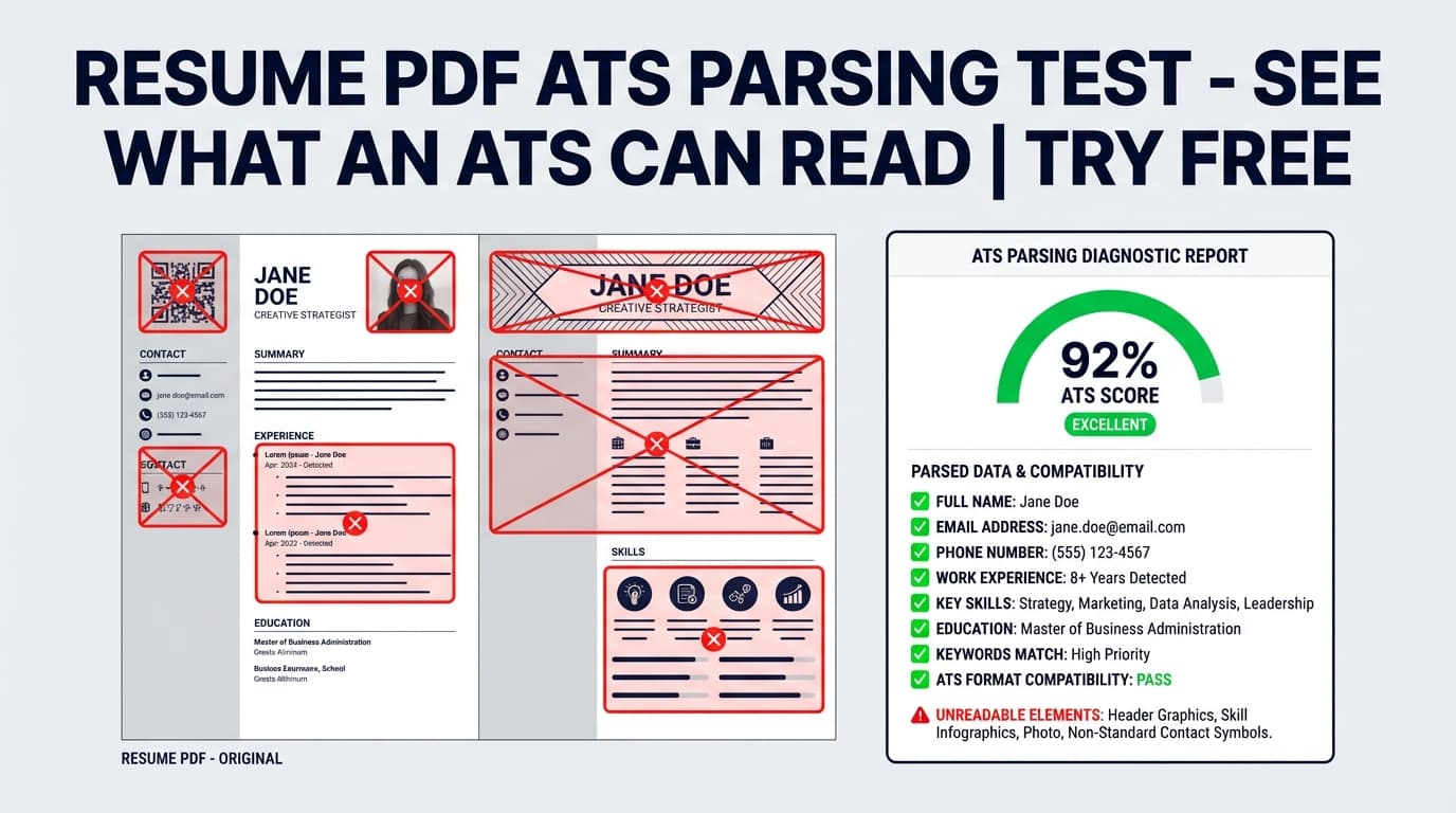 Resume Pdf Ats Parsing Test - See What an ATS Can Read | Try Free