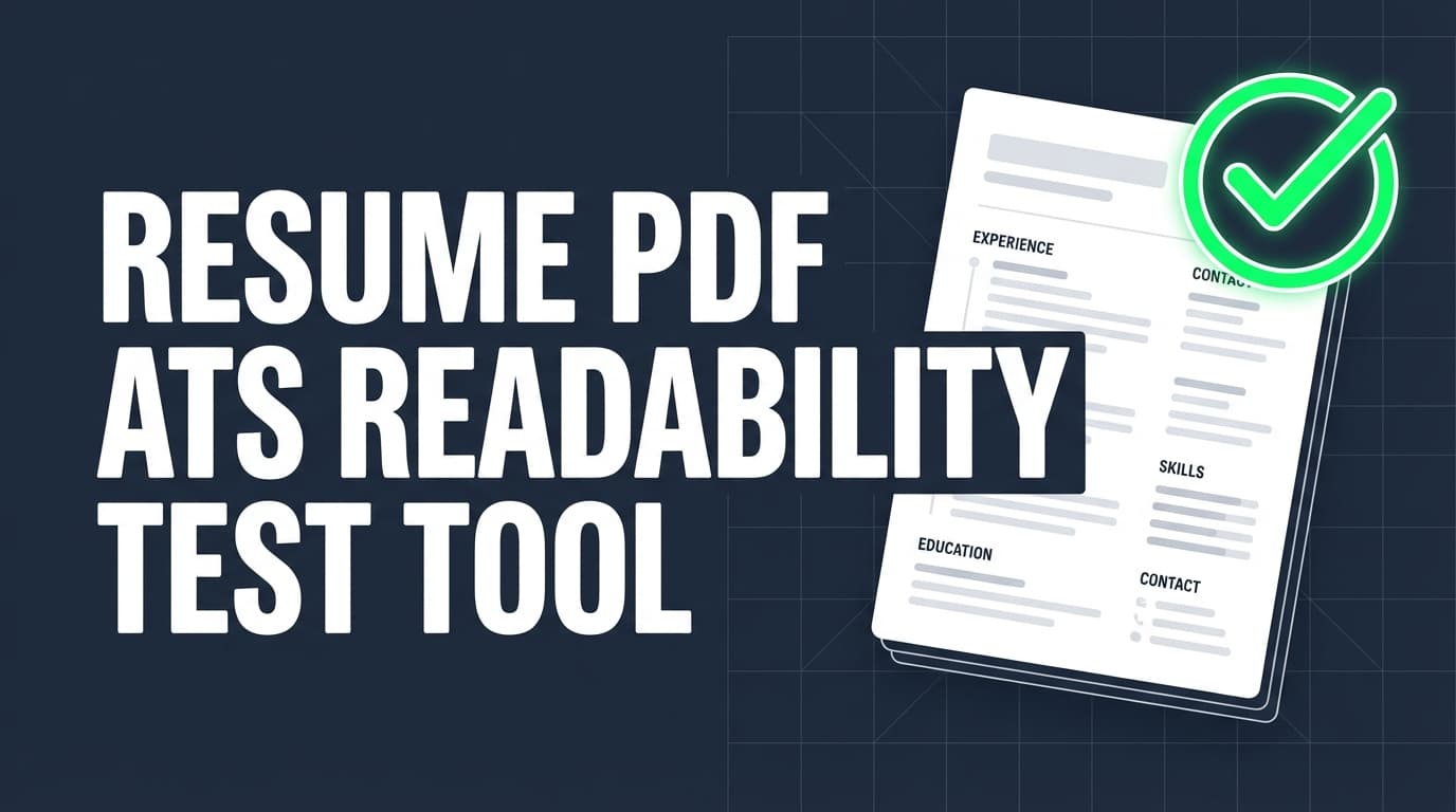 Resume Pdf Ats Readability Test - Improve ATS Parseability | Try Free
