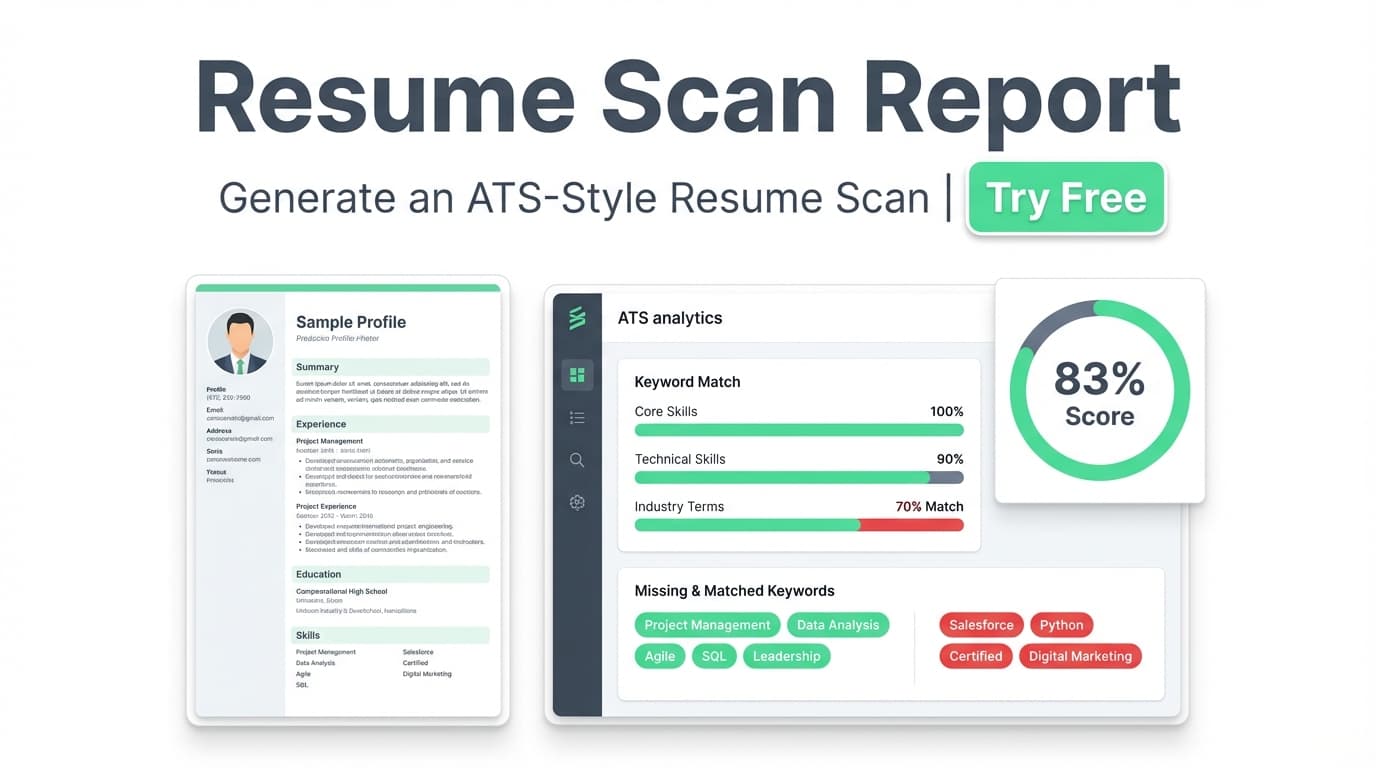 Resume Scan Report - Generate an ATS-Style Resume Scan | Try Free