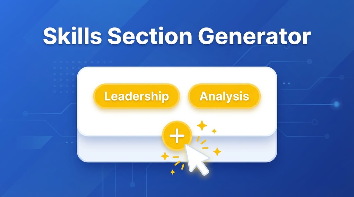 Skills Section For Resume - Generate an ATS-Friendly Skills Section | Try Free
