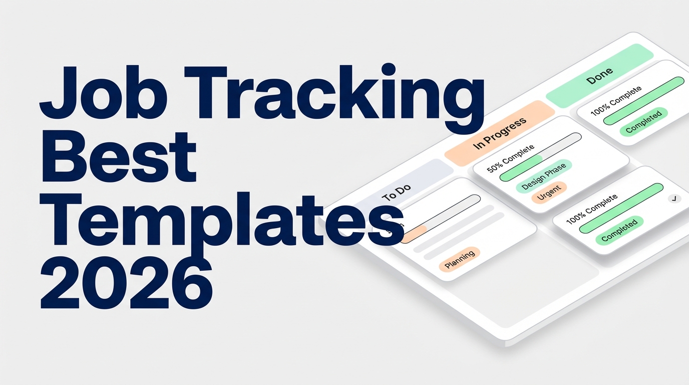 job tracking best templates 2026