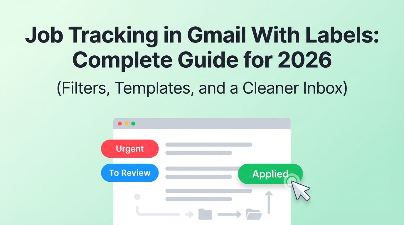 Job Tracking in Gmail With Labels: Complete Guide for 2026 (Filters ...