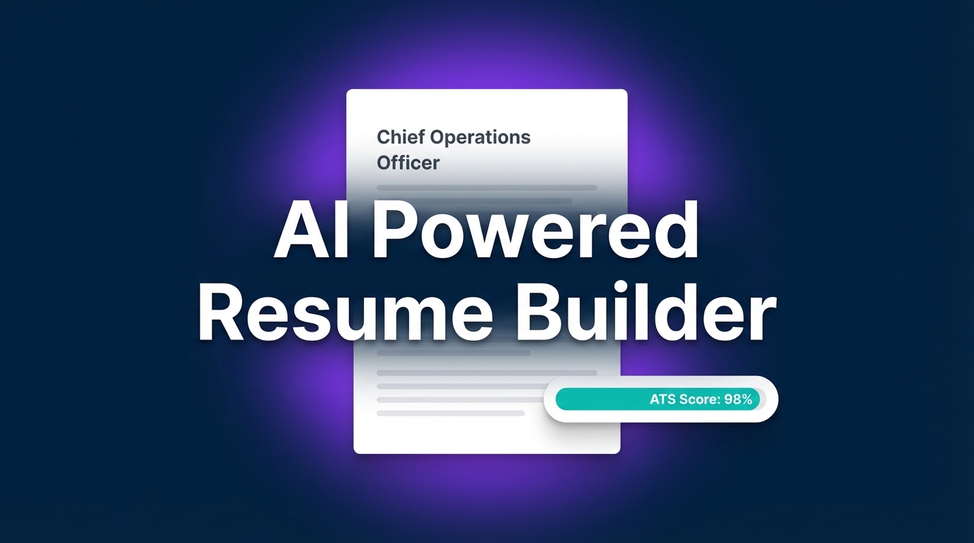 AI Powered Resume Builder for Executive Resume - Build ATS-Ready ...