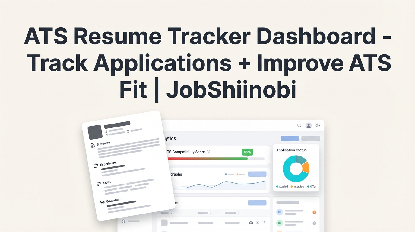 ATS Resume Tracker Dashboard - Track Applications + Improve ATS Fit ...