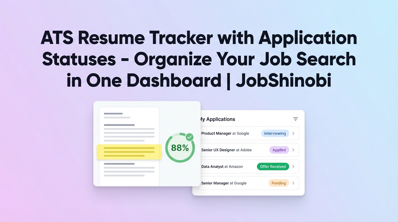 ATS Resume Tracker with Application Statuses - Organize Your Job Search ...