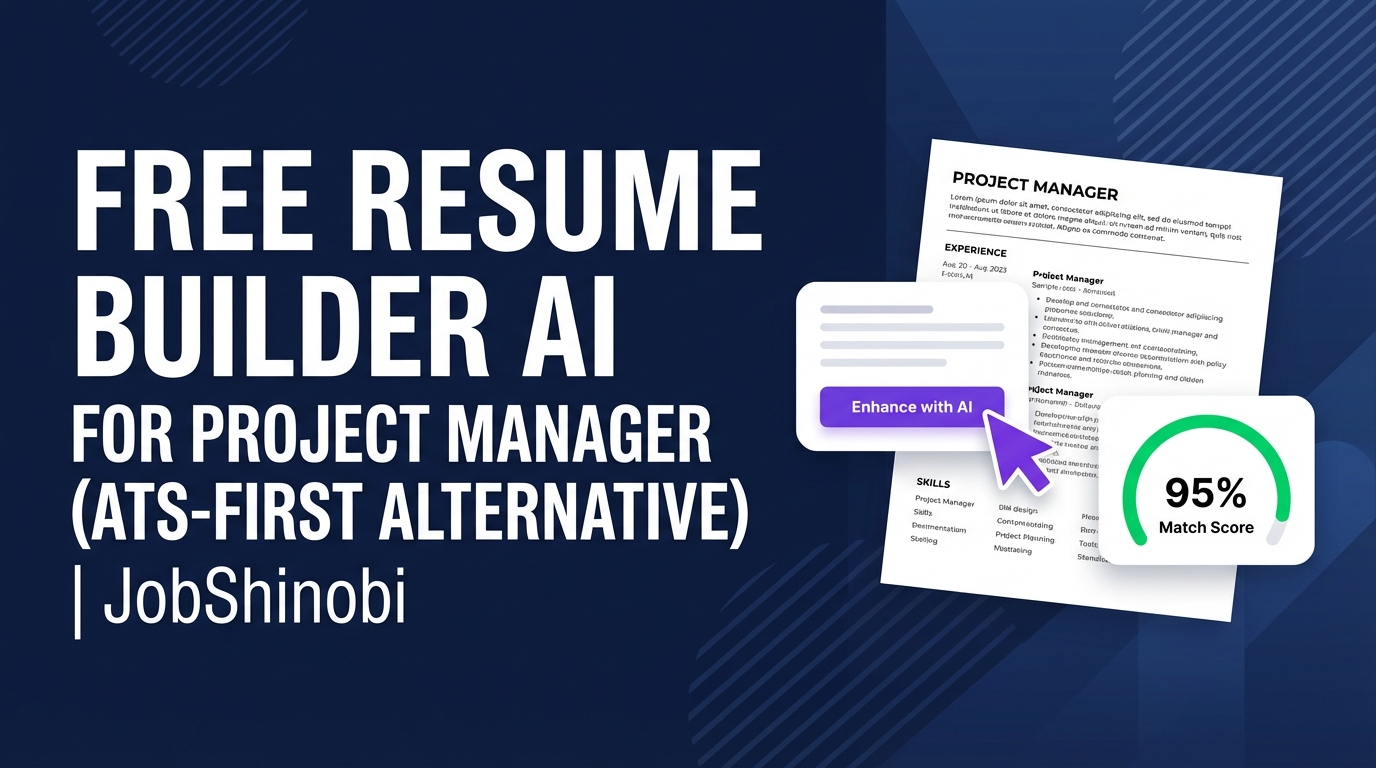 Free Resume Builder AI for Project Manager (ATS-First Alternative ...
