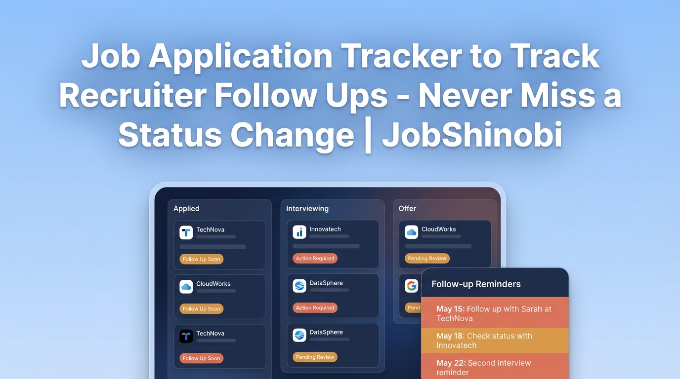 Job Application Tracker to Track Recruiter Follow Ups - Never Miss a ...
