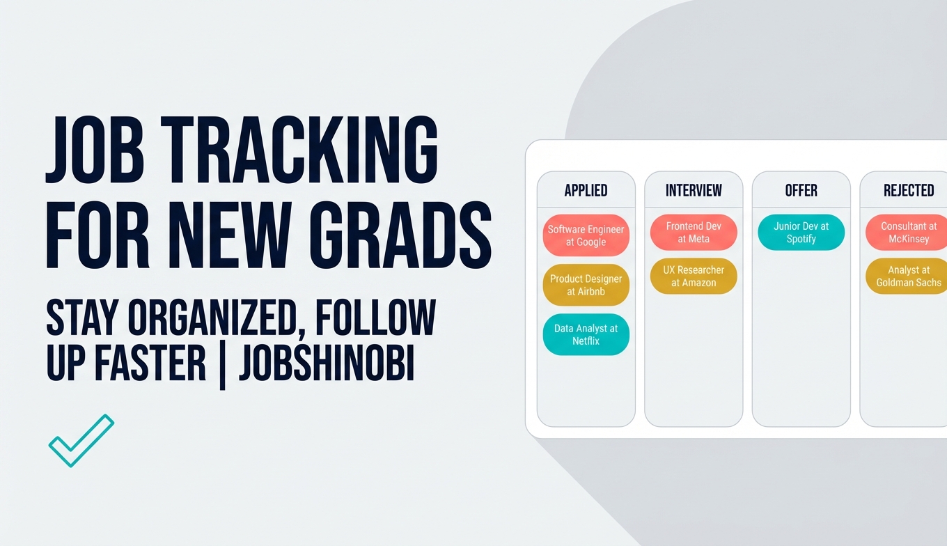 Job Tracking for New Grads - Stay Organized, Follow Up Faster | JobShinobi