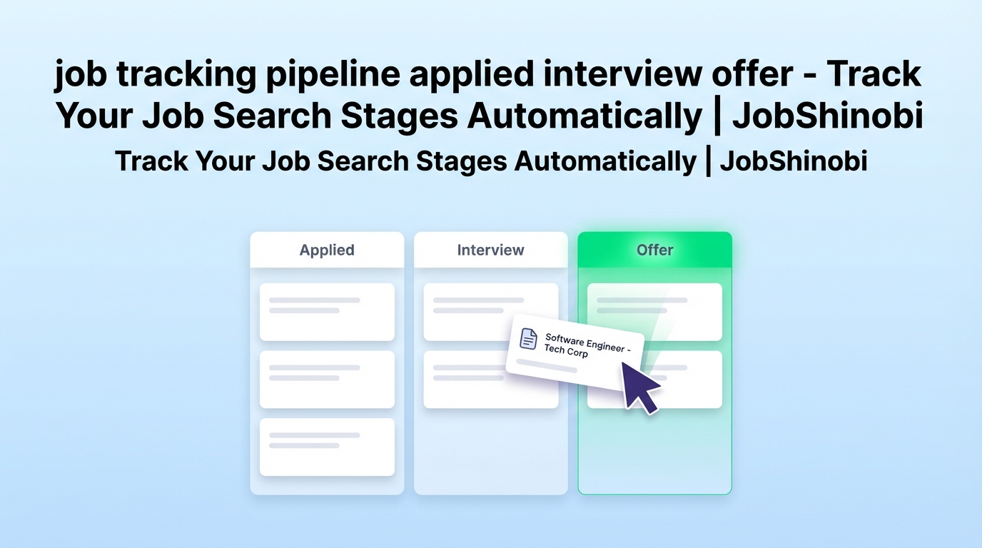 job tracking pipeline applied interview offer - Track Your Job Search ...