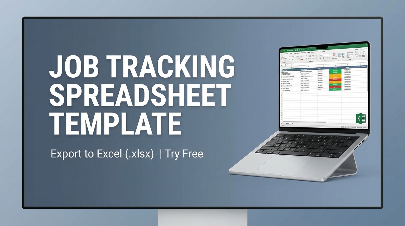 Job Tracking Spreadsheet Template - Export Your Job Tracker to Excel ...